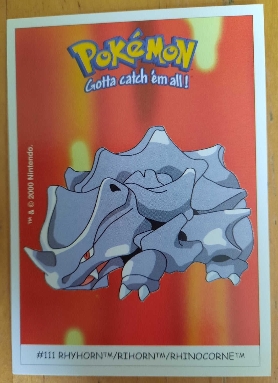 Pokémon Rhyhorn Sticker - Dunkin' Boomer 2000, Hobby en Vrije tijd, Verzamelkaartspellen | Pokémon, Ophalen of Verzenden, Nieuw