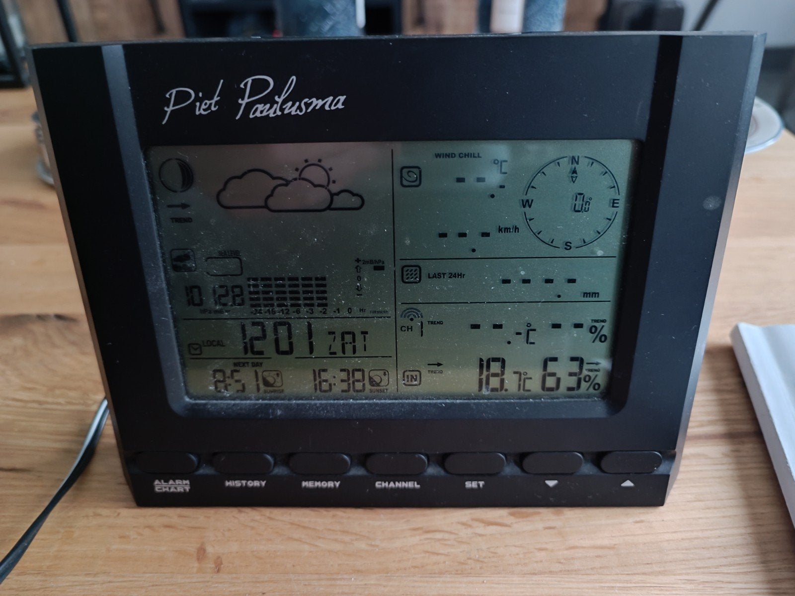 Weerstation /klok / wekker Piet Paulusma, Ophalen of Verzenden