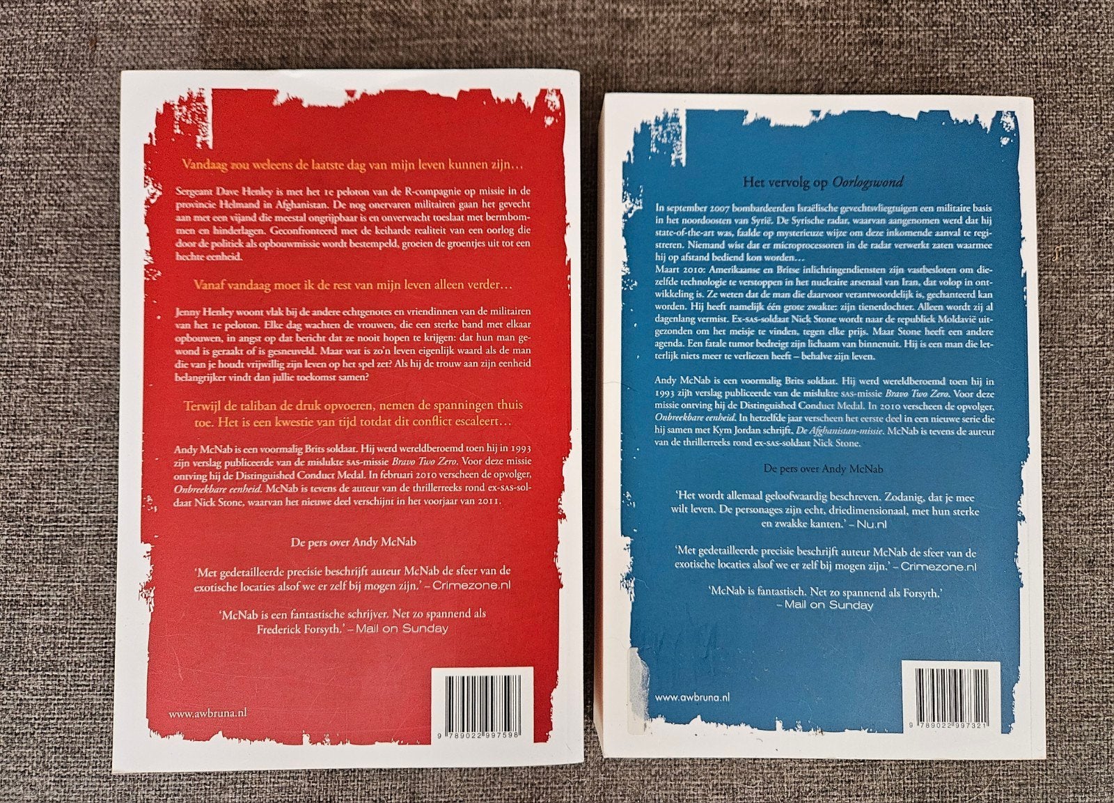 Boeken van Andy McNab: "Vergelding" en "Overlevingsgrond", Boeken, Ophalen of Verzenden, Gelezen, Andy McNab