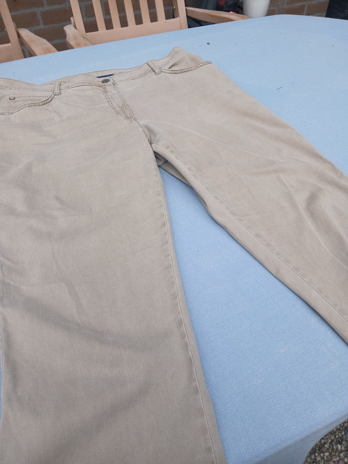 Pantalon van "Brax"  taillewijdte 50 cm enkel, Beige, Maat 46/48 (XL) of groter, Zo goed als nieuw, Lang