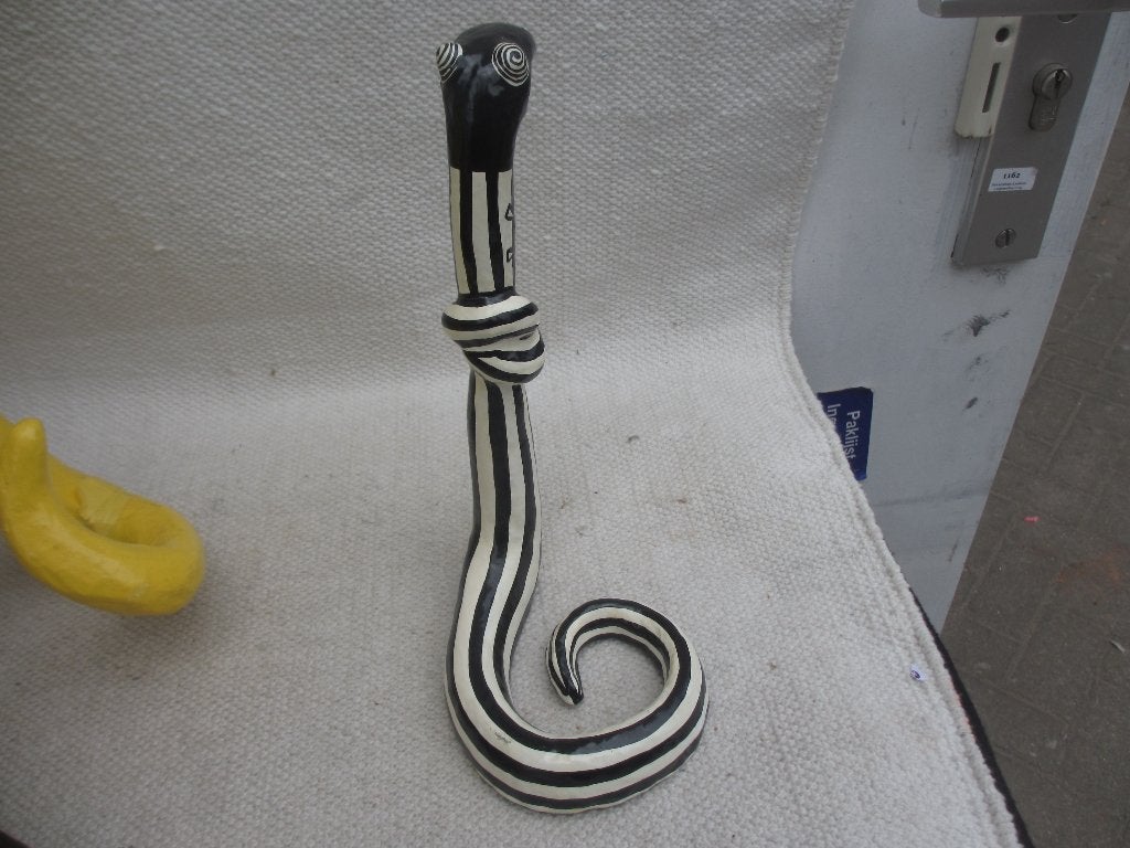 Niloc Pagen kunst TECKEL en SLANG en GROTE OCTOPUS, Antiek en Kunst, Beschilderd, Ophalen of Verzenden, Zoogdier, 20 - 50 cm
