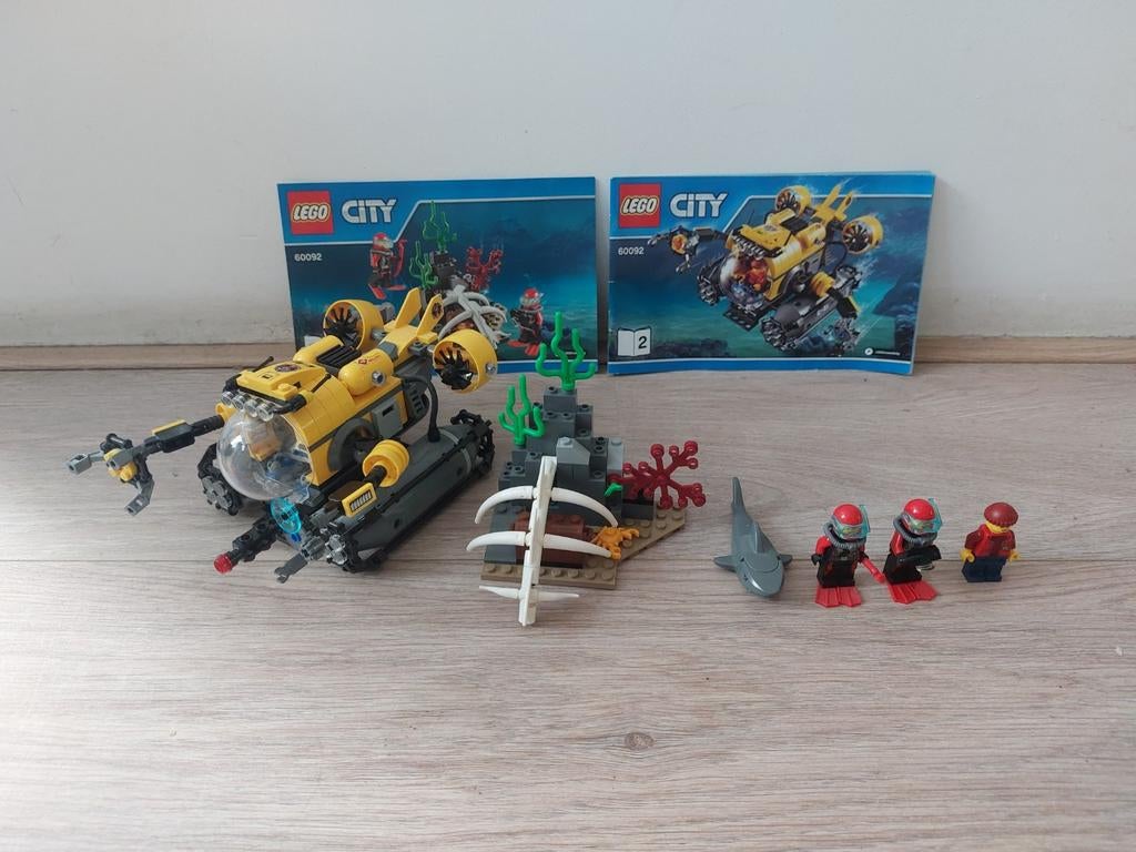 Lego city diepzee duikboot 60092, Ophalen of Verzenden, Zo goed als nieuw