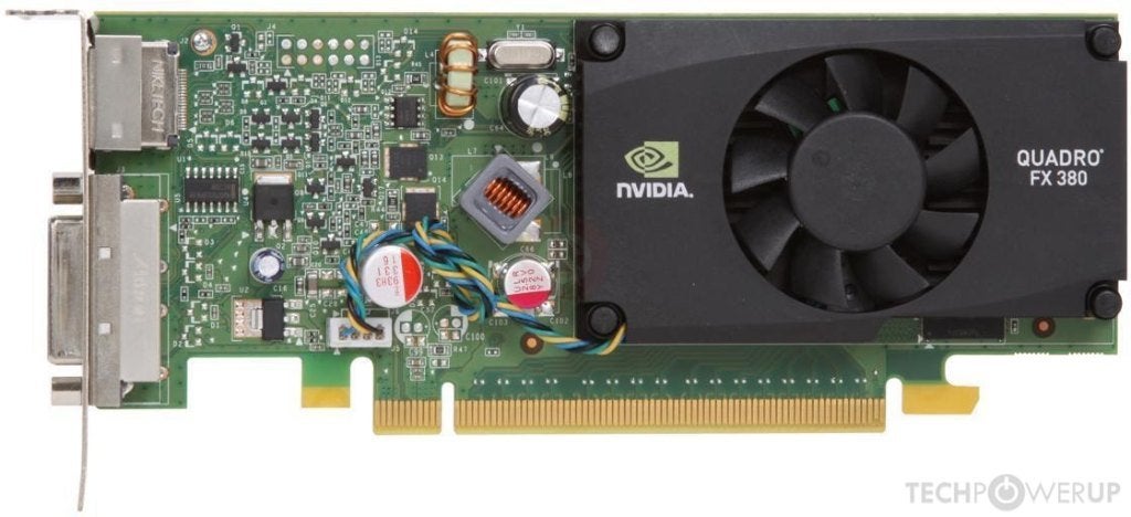 Nvidia Quadro FX 380 512MB GDDR3 PCI-E 2.0 x16, LP, Computers en Software, Videokaarten, GDDR3, Ophalen of Verzenden, Zo goed als nieuw