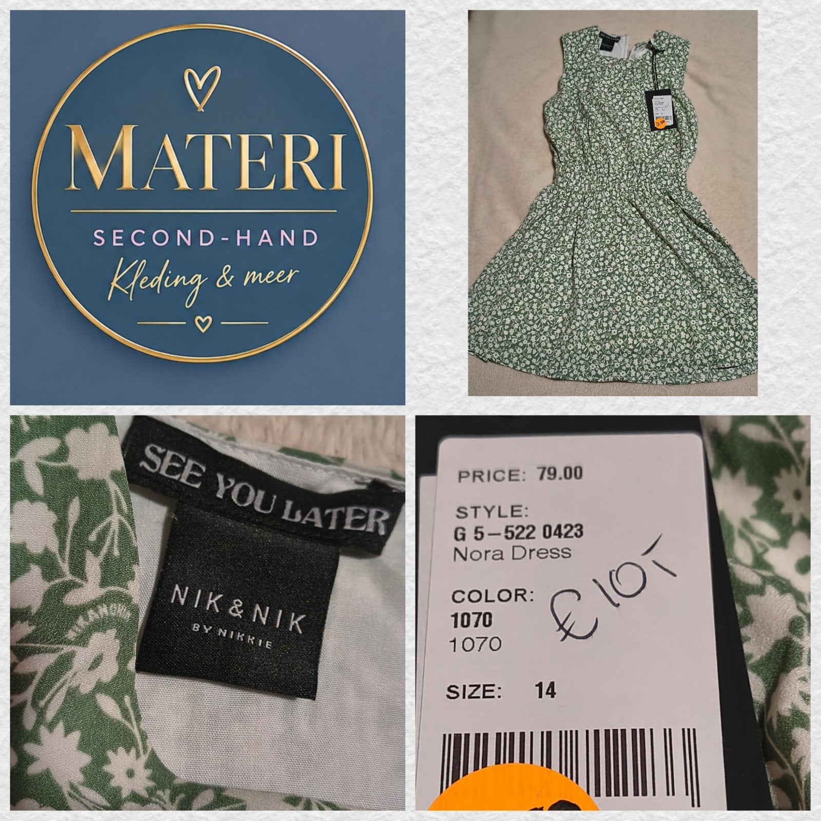 nik en nik jurkje size 14, Kinderen en Baby's, Ophalen of Verzenden, Nieuw, Meisje, Jurk of Rok