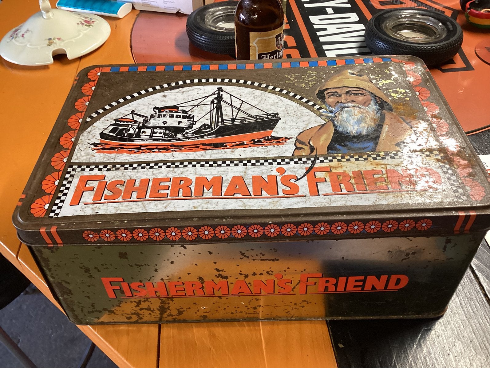 Oud blik fisherman,s friend, Ophalen of Verzenden, Zo goed als nieuw, Overige