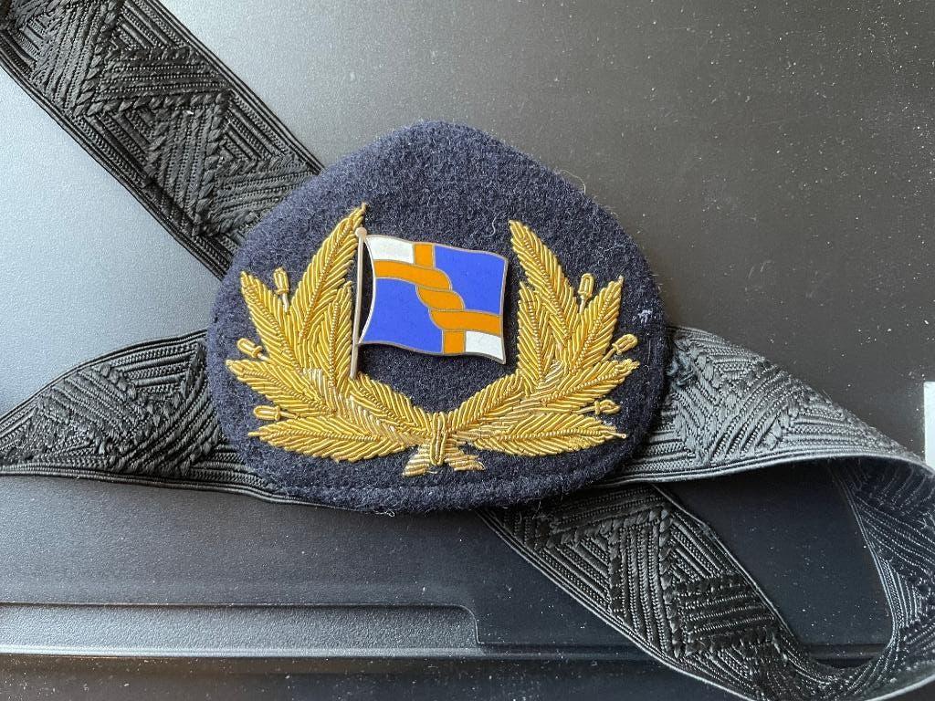 petembleem pet embleem Nedlloyd met lint email, Verzamelen, Ophalen of Verzenden, Gebruikt, Gebruiksvoorwerp
