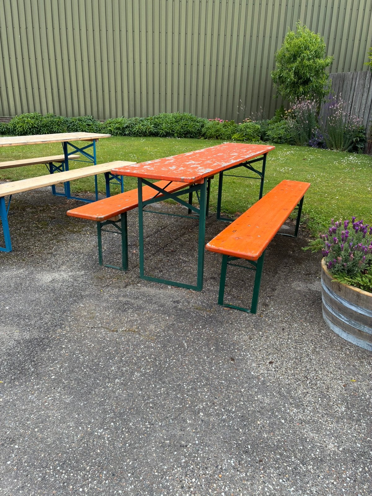 Picknicktafel met banken, Ophalen, Zo goed als nieuw