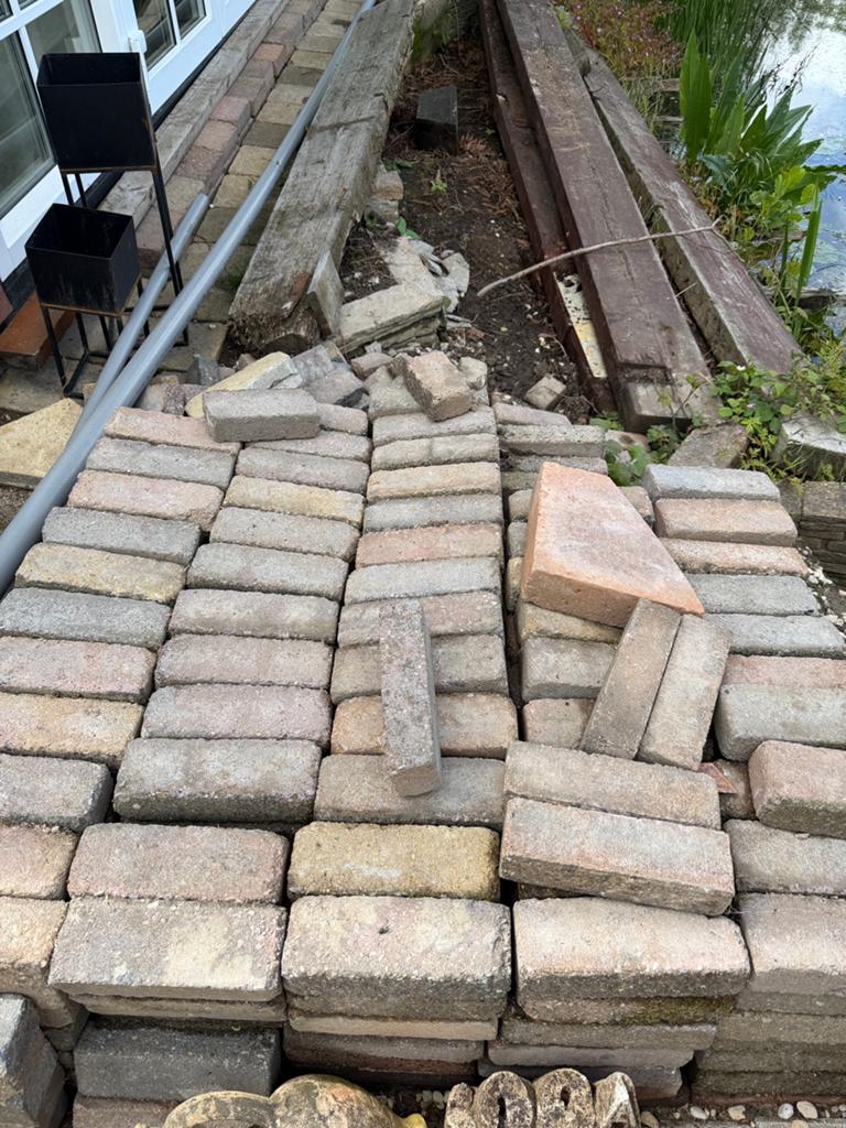 Gratis klinkers, Ophalen, Gebruikt, Beton, Terrastegels
