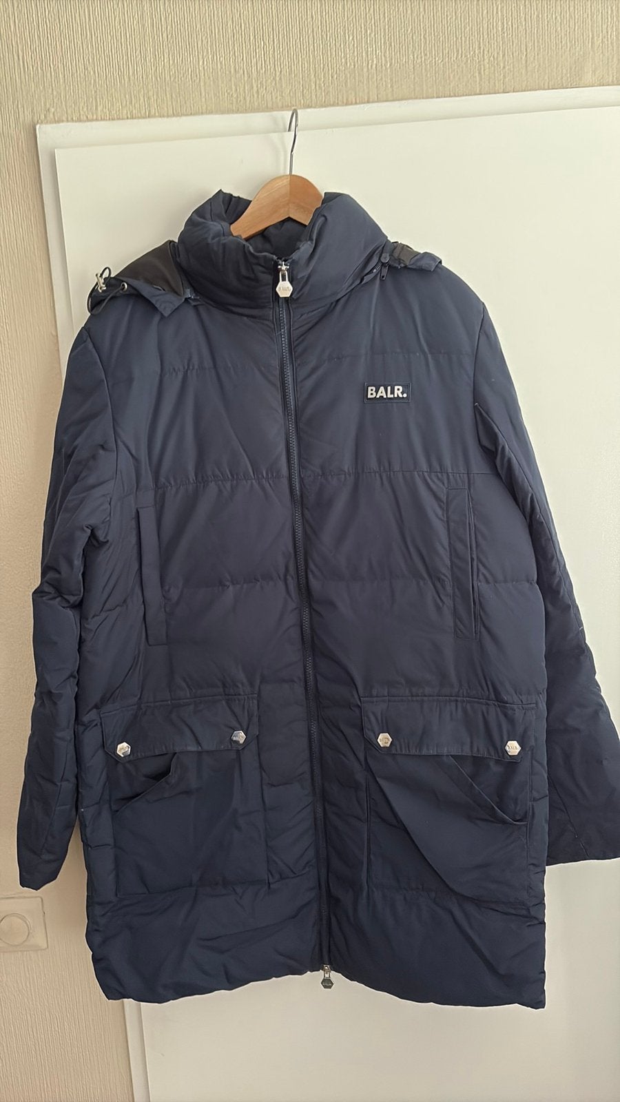 BALR driekwart Winterjas blauw maat M, Kleding | Heren, Ophalen of Verzenden, Zo goed als nieuw, Blauw