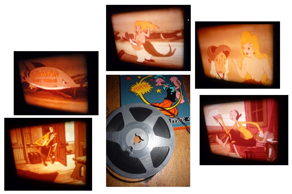 8mm film Popeye -Schat in het Scheepswrak - 60m - rooiig -, Ophalen of Verzenden, 8mm film