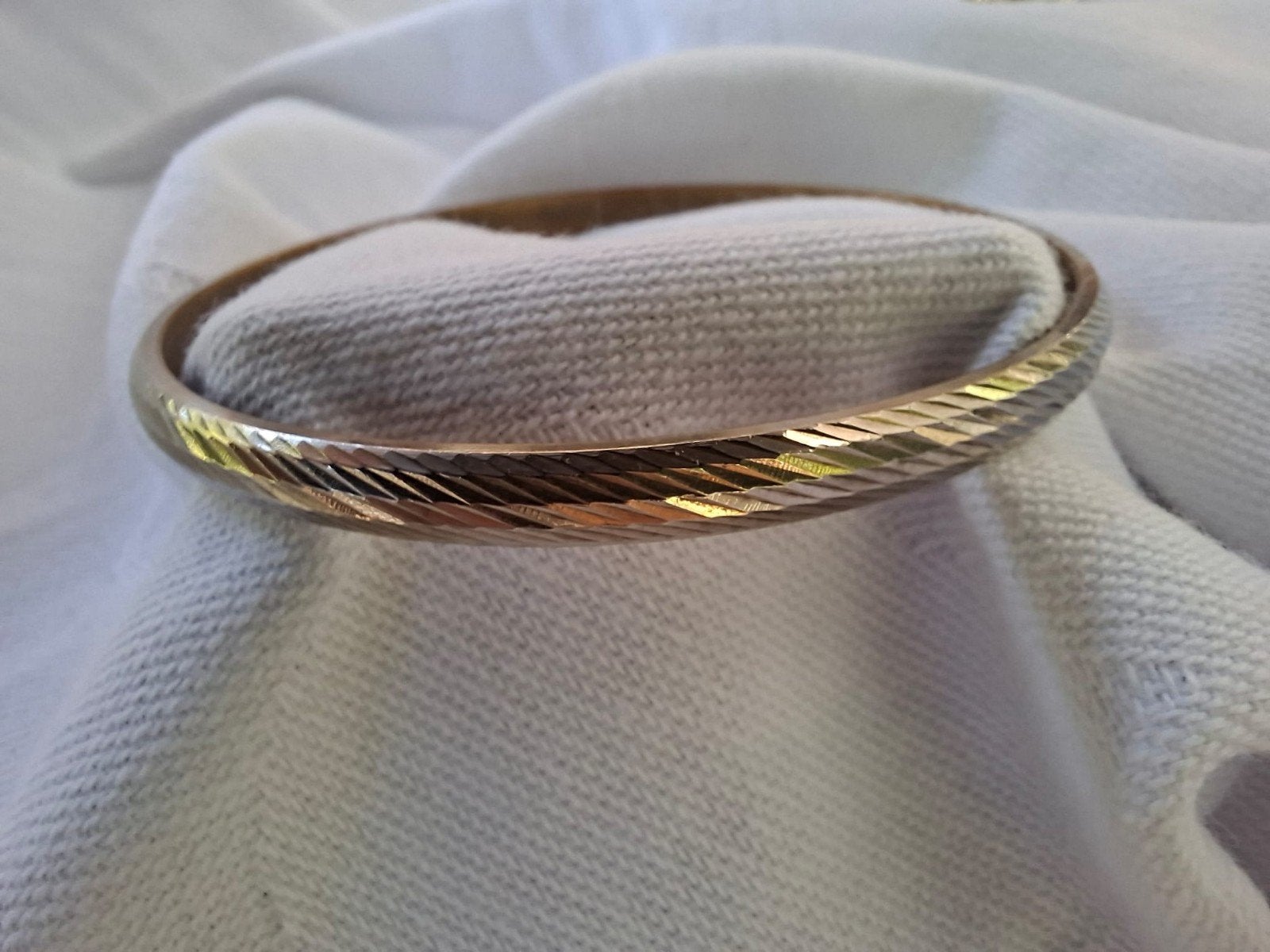 Slaven armband gefacetteerd, Sieraden, Tassen en Uiterlijk, Ophalen of Verzenden, Zo goed als nieuw, Zilver, Staal