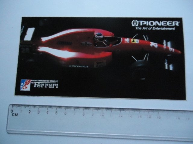 sticker oud FERRARI FORMULE 1 Marlboro Pioneer f-1 formula, Verzenden, Zo goed als nieuw, Bedrijf of Vereniging