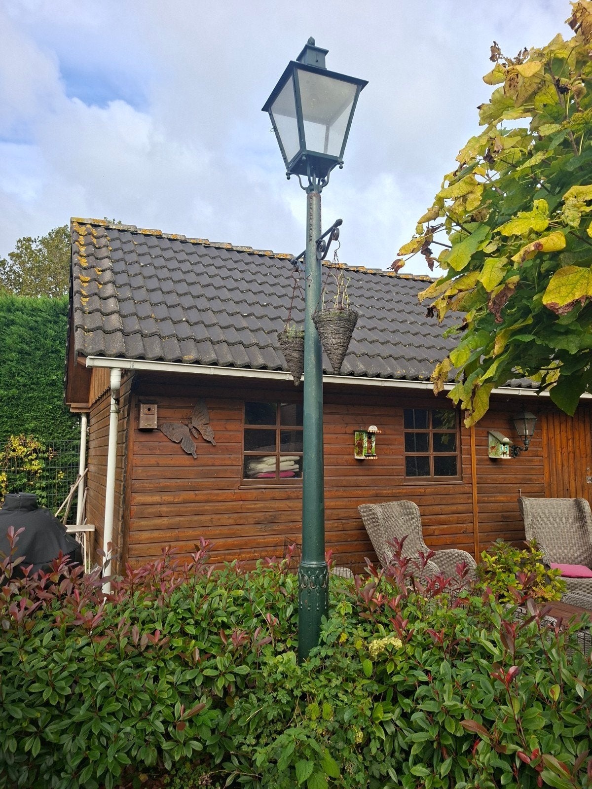 Antieke tuinlantaarnpaal, Ophalen
