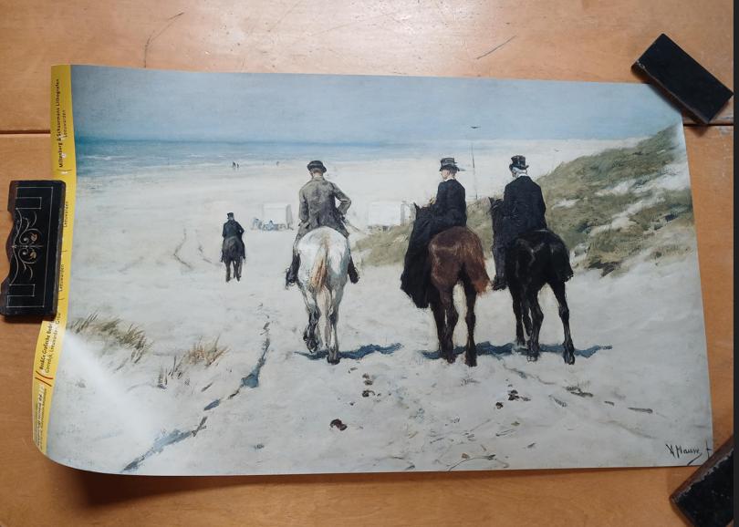 Anton Mauve. Morgenrit langs het Strand. Scheveningen Poster, Natuur, Verzenden, 1980 tot heden, Zo goed als nieuw