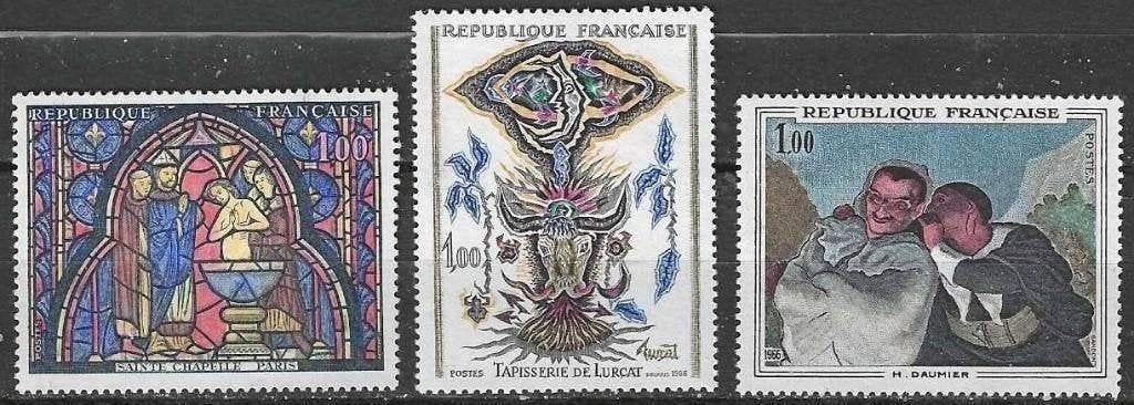 Frankrijk 1966 - Yvert 1492-1494 - Kunstreeks (PF), Verzenden, Postfris