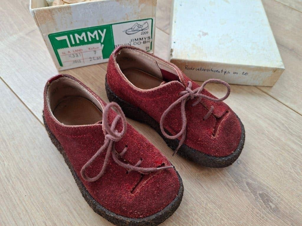 vintage oude antieke kinderschoenen met originele doosje, Antiek en Kunst, Ophalen of Verzenden