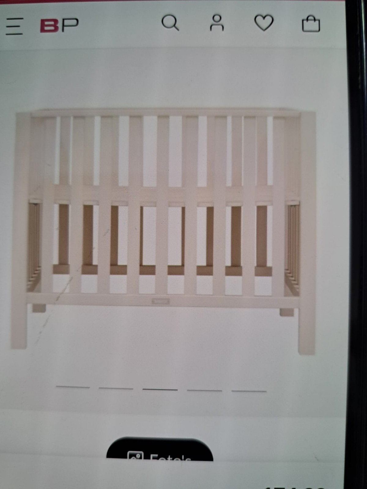 Bopita witte box met verstelbare bodem, Kinderen en Baby's, Babywiegjes en Ledikanten, Ophalen, Gebruikt, Overige typen