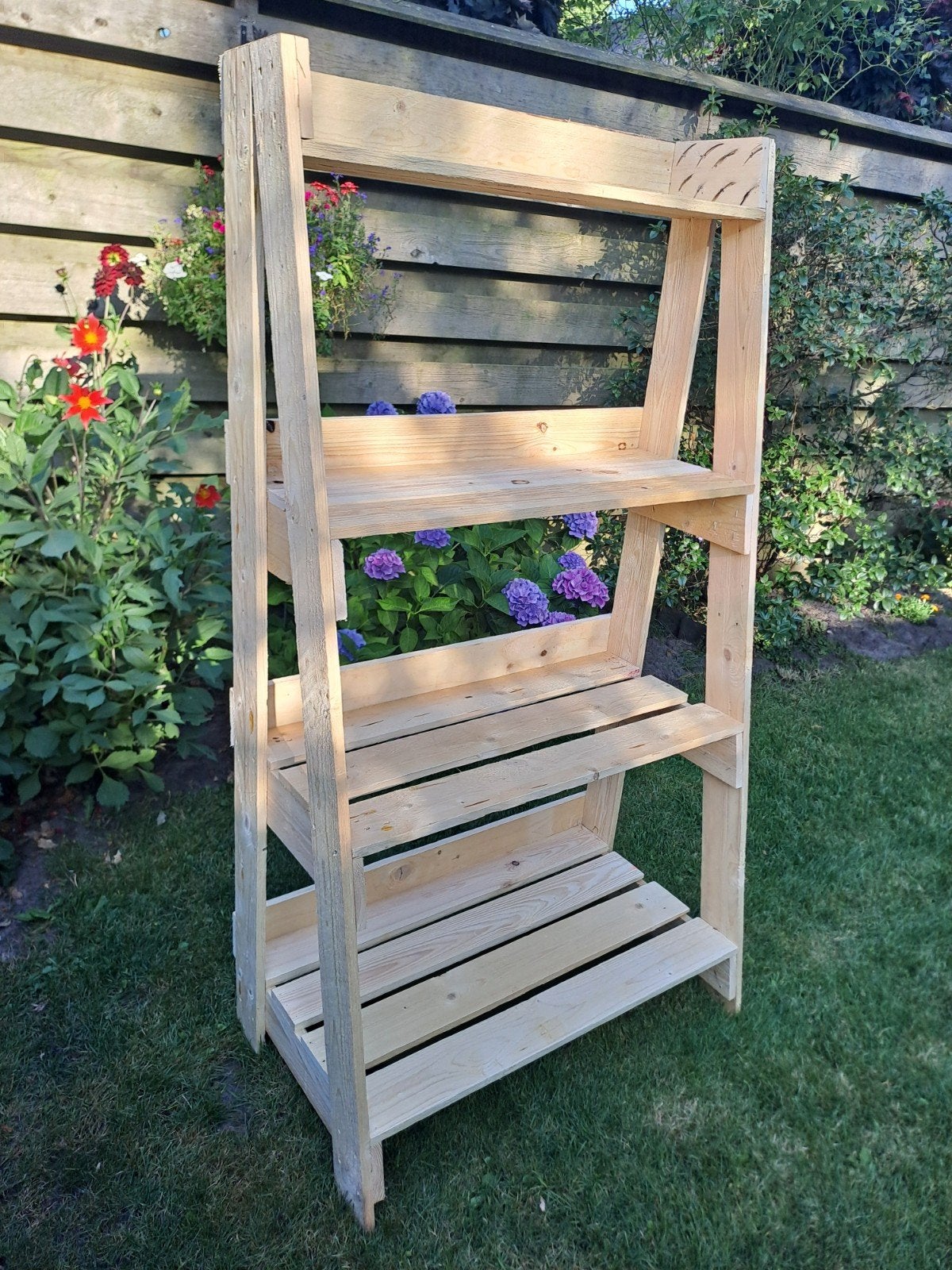 Houten plantenrek / bloemenrek / opbergrek, Tuin en Terras, Ophalen, Nieuw, Hout, Overige typen