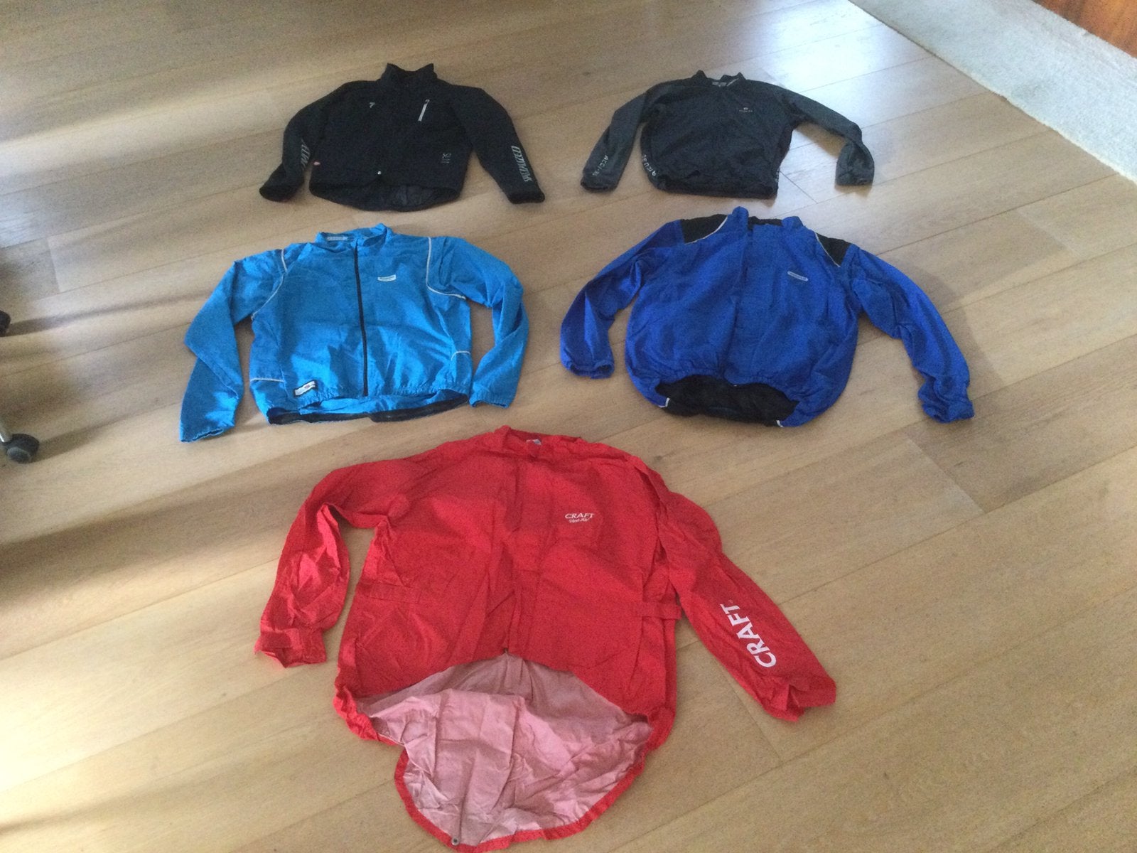 Fietsjacks 5 stuks in een koop voor slechts € 25,-, Kleding | Heren, Maat 52/54 (L), Ophalen of Verzenden, Hardlopen of Fietsen