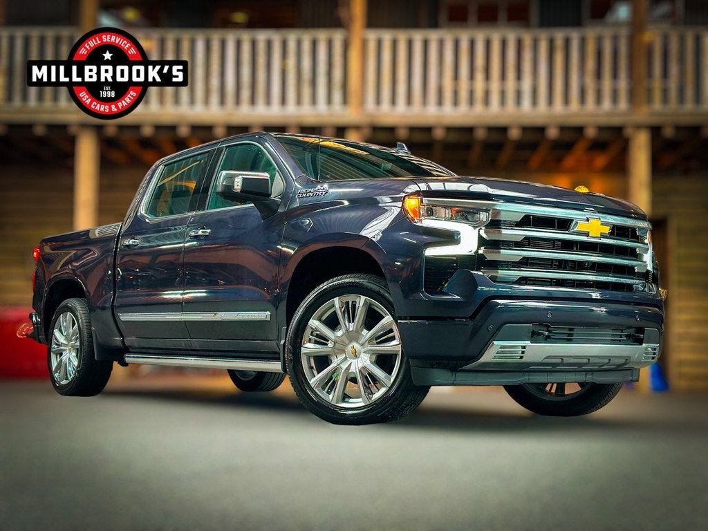 Chevrolet Silverado High counrty 6.2 V8 BPM VRIJ! BOSE, Adap, Automaat, Automatische klimaatregeling, 2460 kg, Zwart