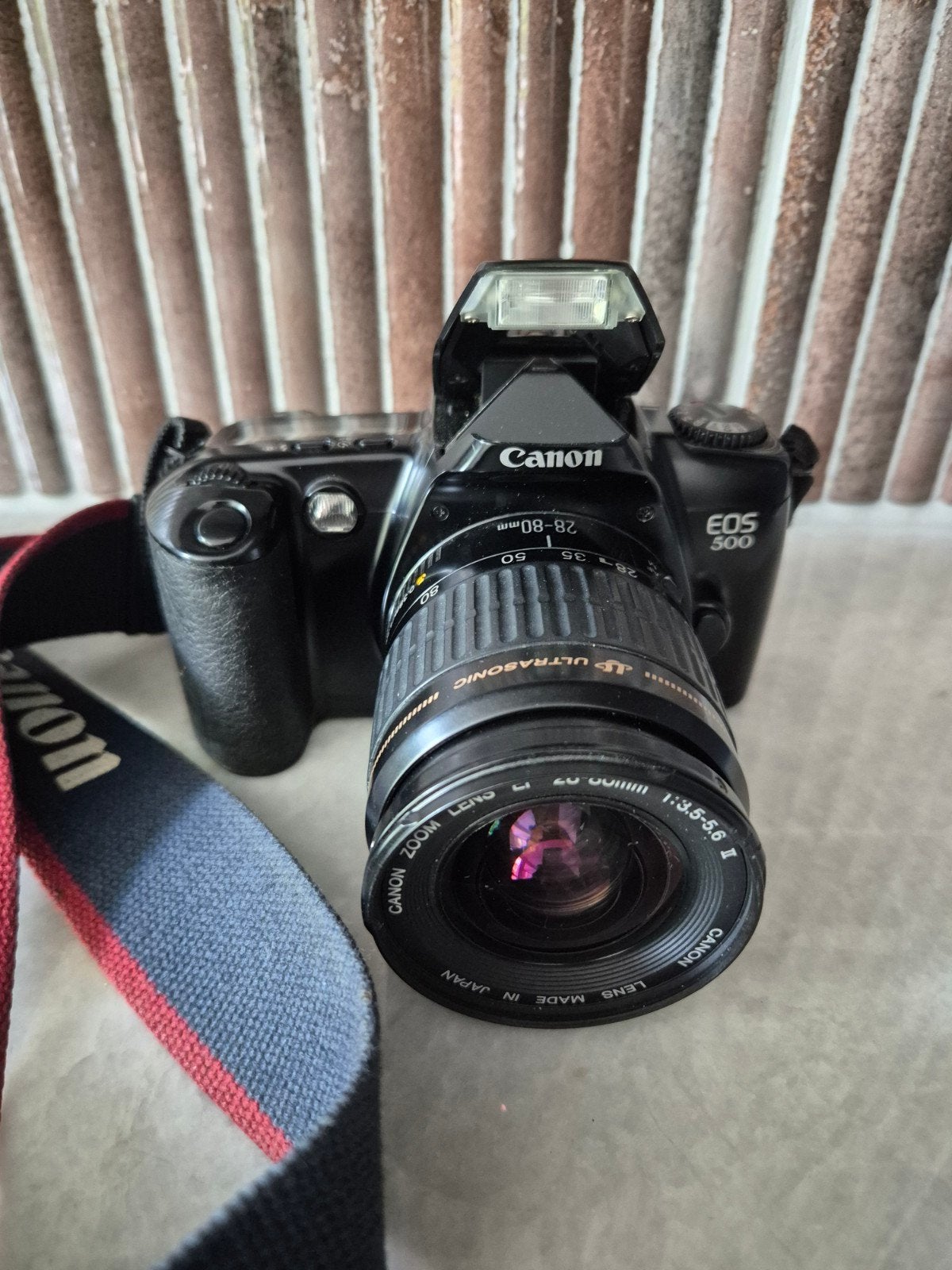 Canon EOS 500 spiegelreflexcamera met 28-80mm lens, Ophalen of Verzenden, Gebruikt, Spiegelreflex, Canon