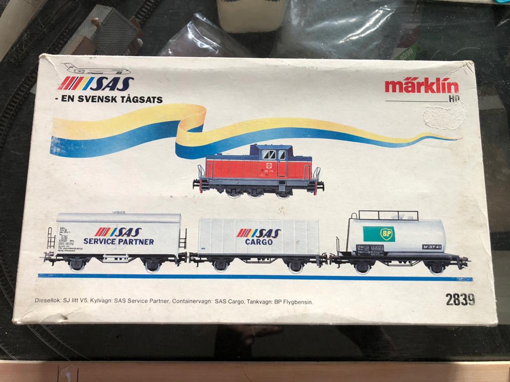 Marklin 2839, SAS-set SJ Litt V5, Ophalen of Verzenden, Zo goed als nieuw, Wisselstroom, Märklin