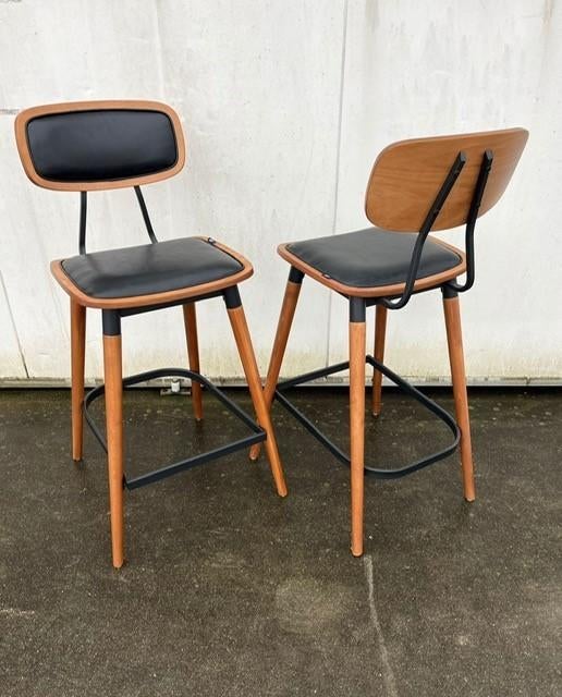 10 stuk horeca bar kruk bistro Studo Kaja vintage zwart, Huis en Inrichting, Ophalen, 5 krukken of meer, Met voetsteun, 60 tot 90 cm