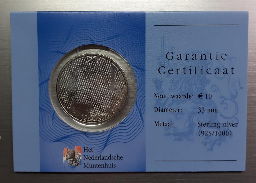 Jubileummunt 25 jarig regeringsjubileum Koningin Beatrix, Postzegels en Munten, Munten | Nederland, Koningin Beatrix, Zilver, Euro's