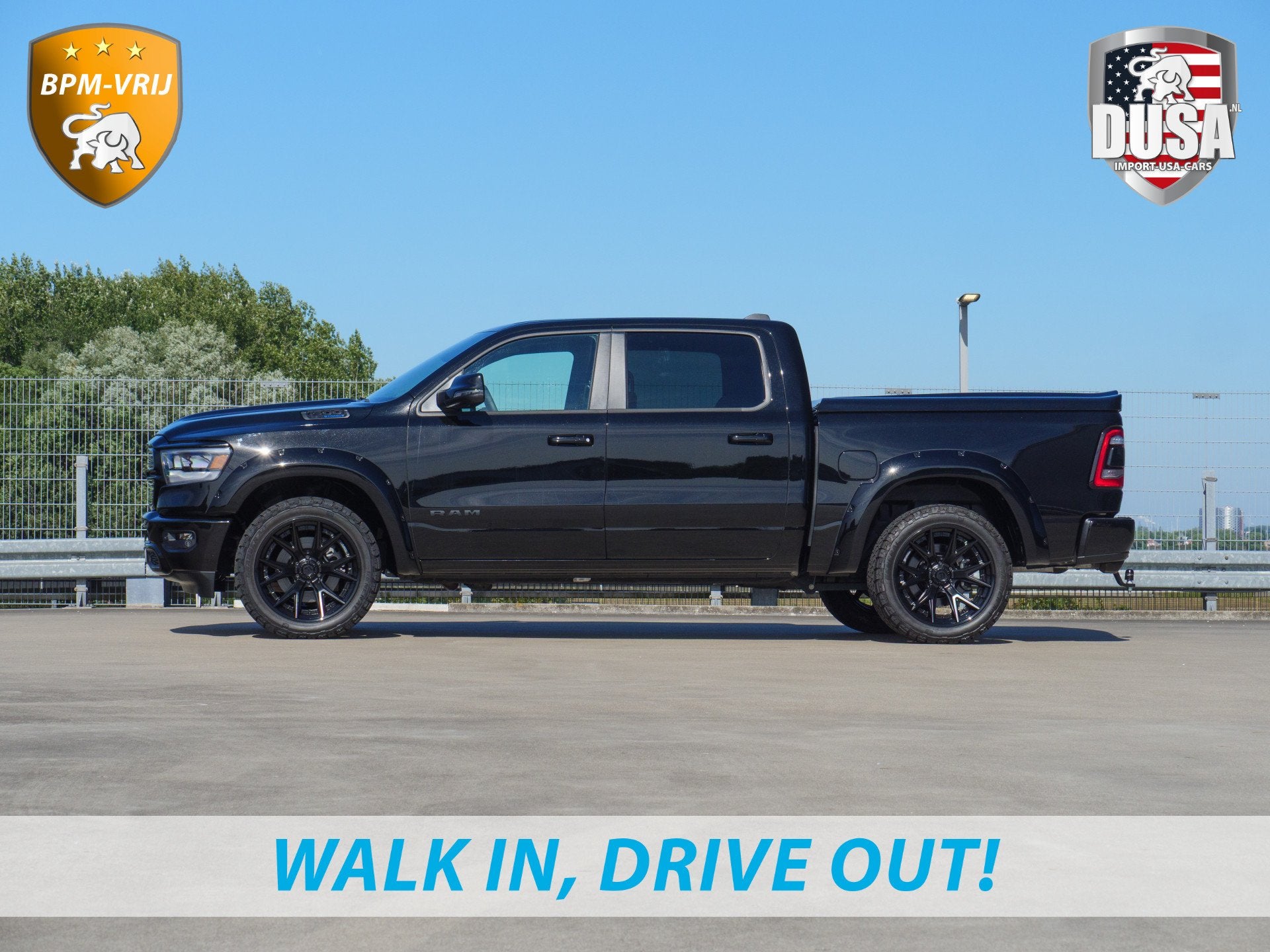 Dodge Ram 1500 | Laramie Sport | 5.7 V8 | HEMI | 4x4 | Crew, Auto's, Automaat, 5654 cc, Zwart, Bedrijf