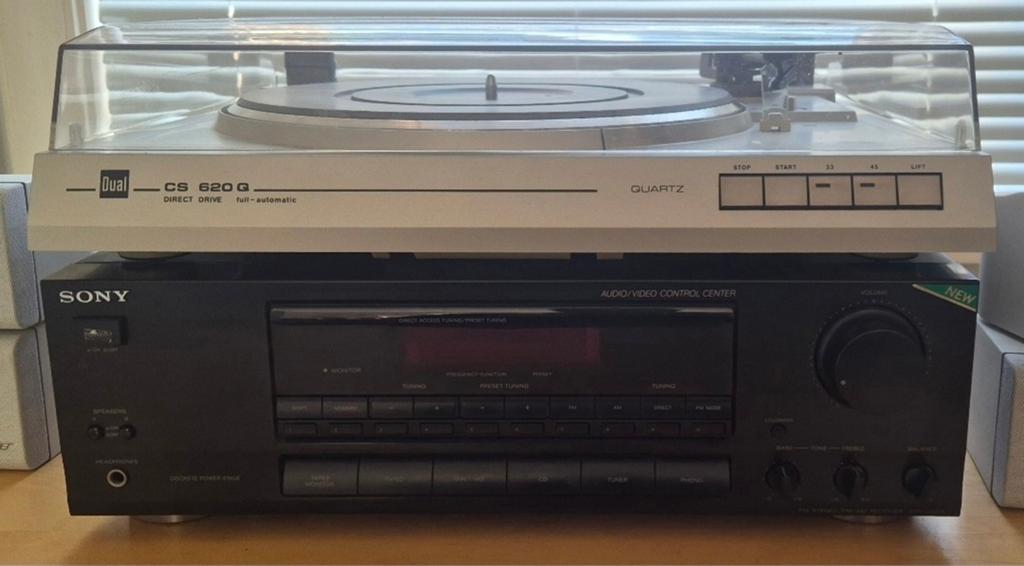 Audio Set: Dual Platenspeler, Sony Versterker, Bose speakers, Ophalen, Gebruikt, Automatisch, Platenspeler