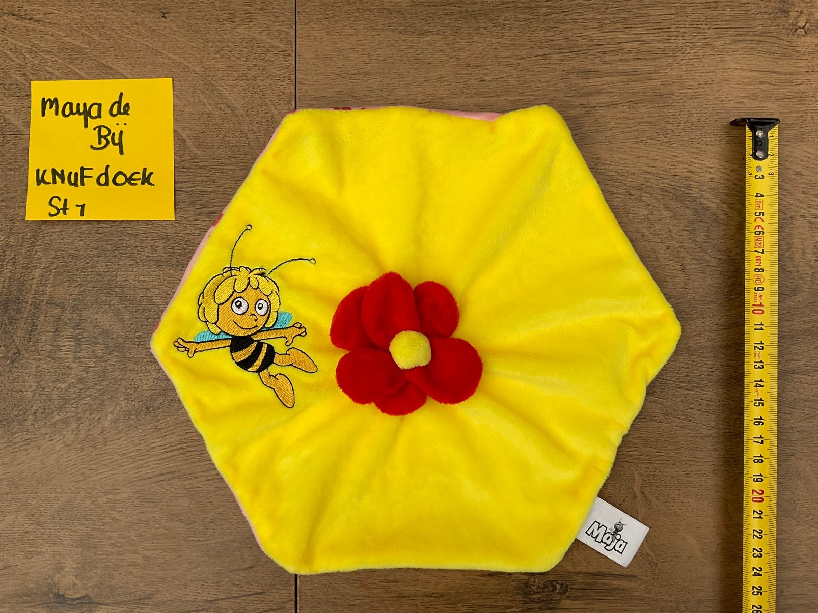 Nieuw geel pluche Maya Maja de bij knuffeldoekje Studio 100, Verzamelen, Ophalen, Overige figuren, Nieuw, Beeldje of Figuurtje