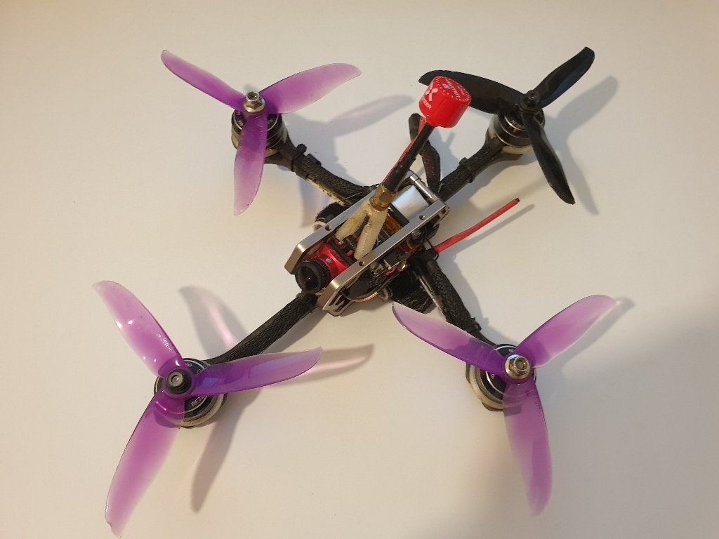5 inch FPV drone Diatone GT-M200+ - F4 FC, AKK VTX, 4in1 ESC, Elektro, Gebruikt, Quadcopter of Multicopter, Ophalen of Verzenden