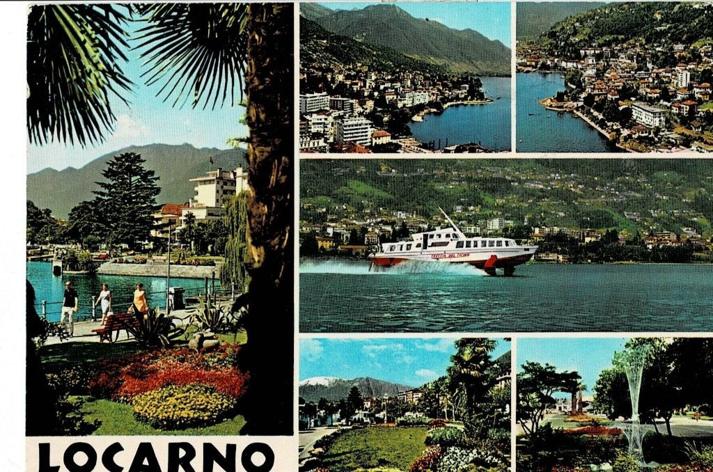 Locarno, Zwitserland - Meer en Hydrofoil, Ophalen of Verzenden, 1960 tot 1980, Gelopen, Overig Europa