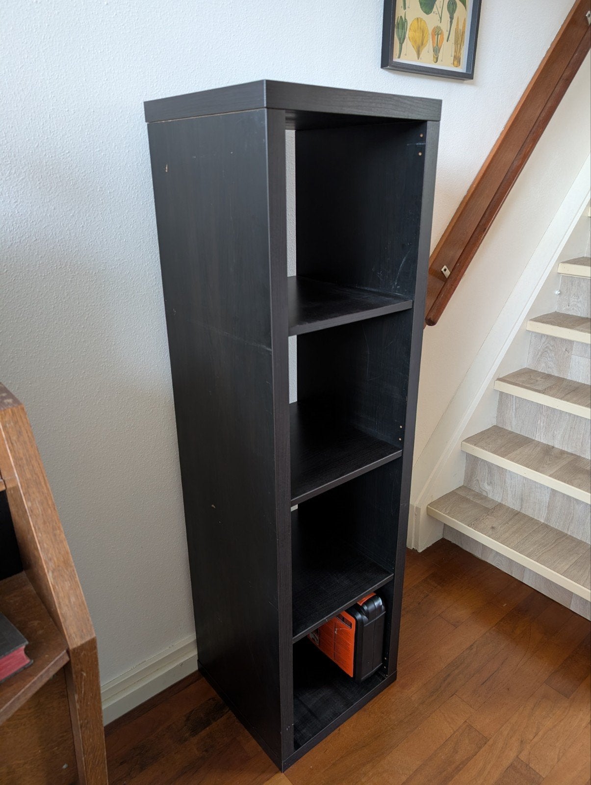 IKEA KALLAX 1x4, Huis en Inrichting, Kasten | Boekenkasten, Ophalen, Met plank(en), Minder dan 50 cm, Gebruikt