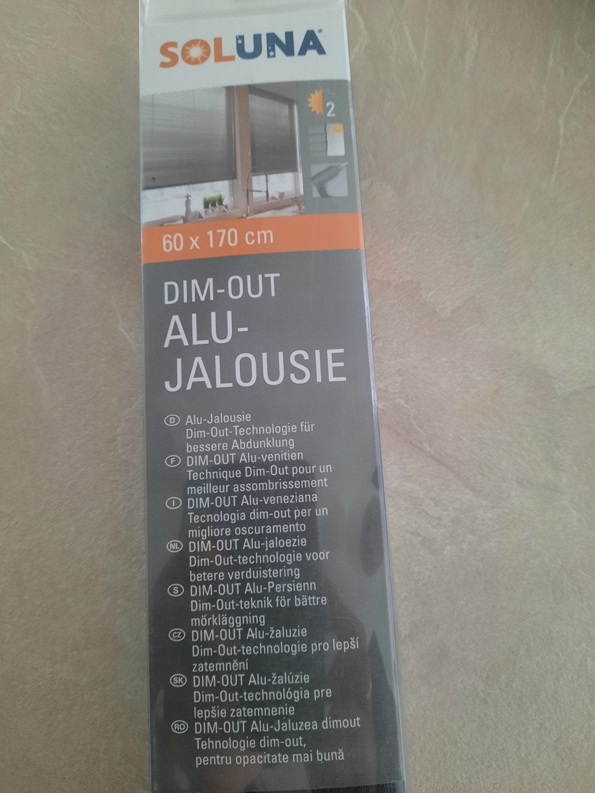 Soluna Dim-Out Alu-Jaloezie 60x170 cm, Jaloezie, Overige merken, Verduisterend, Metaal