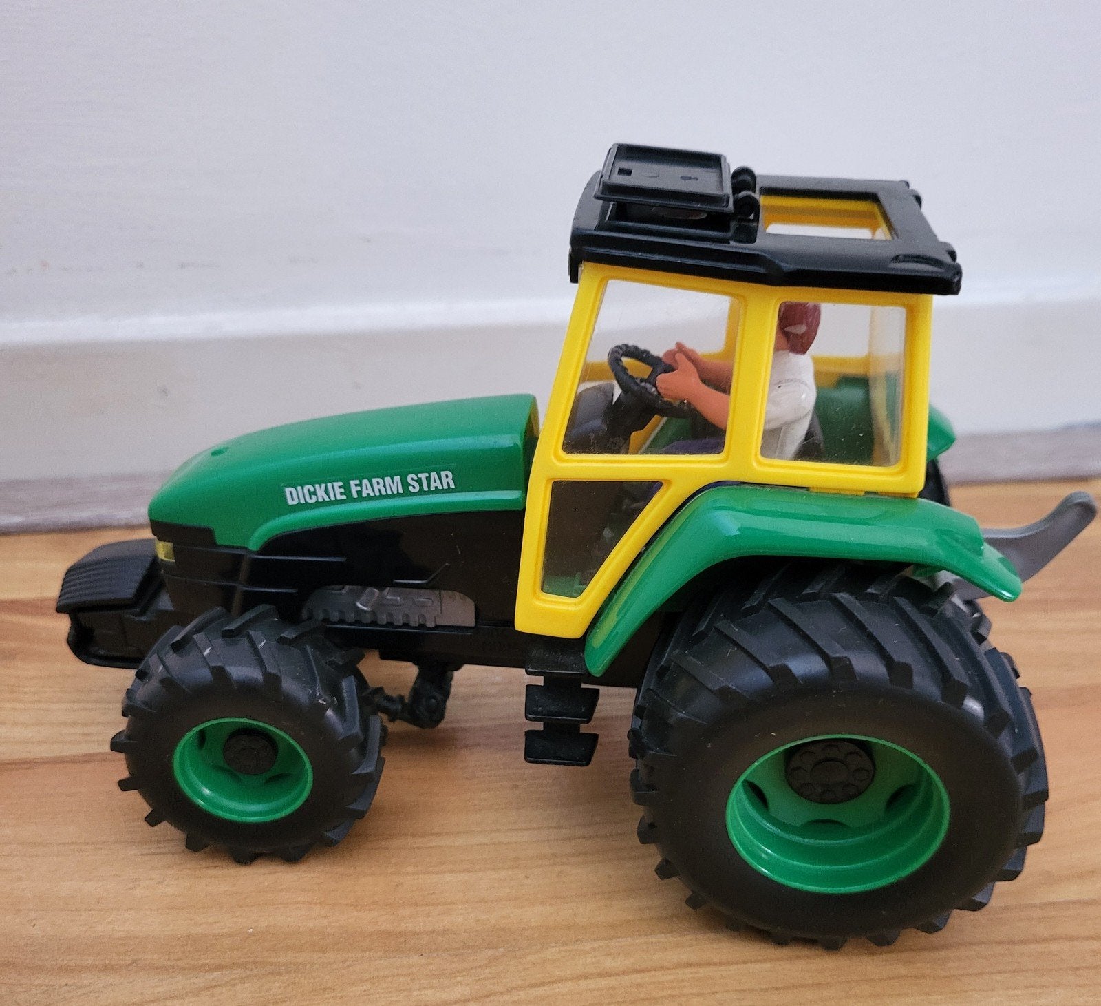 Dickie Toys Farm Star Tractor met dakraampje, Ophalen of Verzenden, Gebruikt