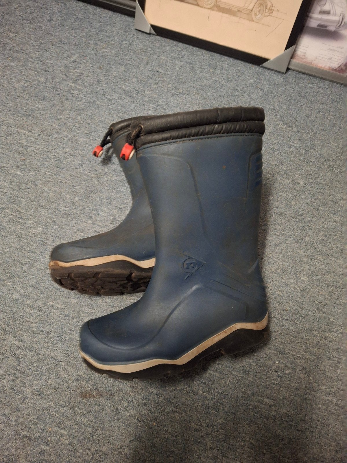 Dunlop laarzen maat 35 licht gevoerd, Caravans en Kamperen, Regenkleding, Ophalen of Verzenden, Gebruikt, Regenlaarzen, Kinderen