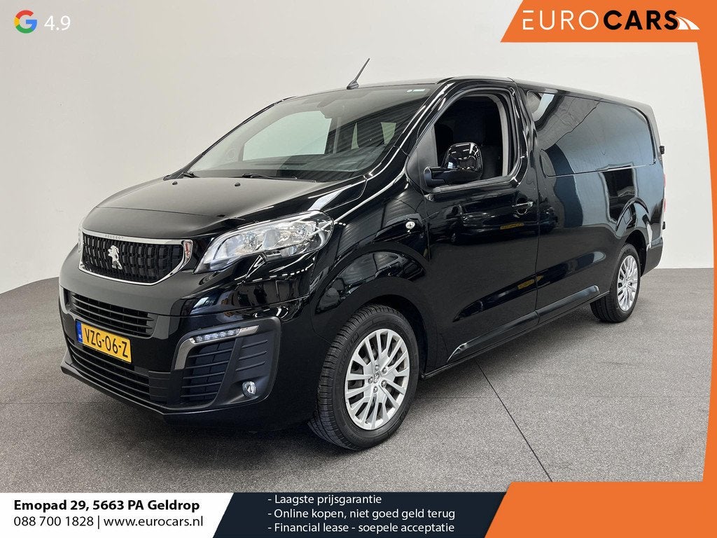 Peugeot Expert 2.0 BlueHDI 180PK Dubbele Cabine Automaat Nav, Auto's, Bestelauto's, Gebruikt, 4 cilinders, 2500 kg, Zwart