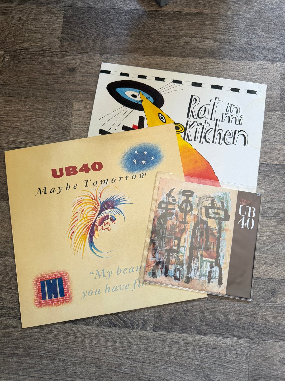 Set van UB40 LP's en singles - Nognin goede staat, LP, Gebruikt, 7 inch, Ophalen of Verzenden