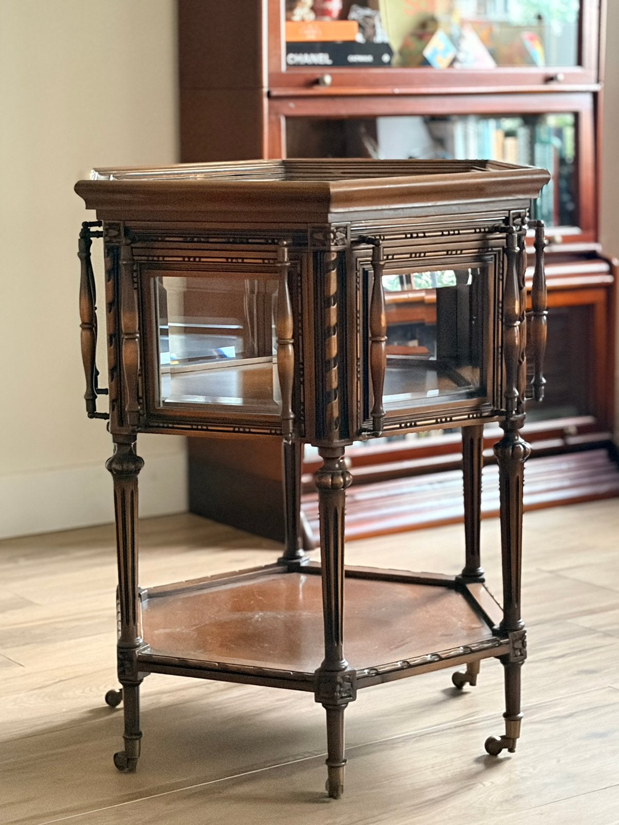 Uniek Antieke Houten Drankentrolley / Bar Cart, Antiek en Kunst, Ophalen