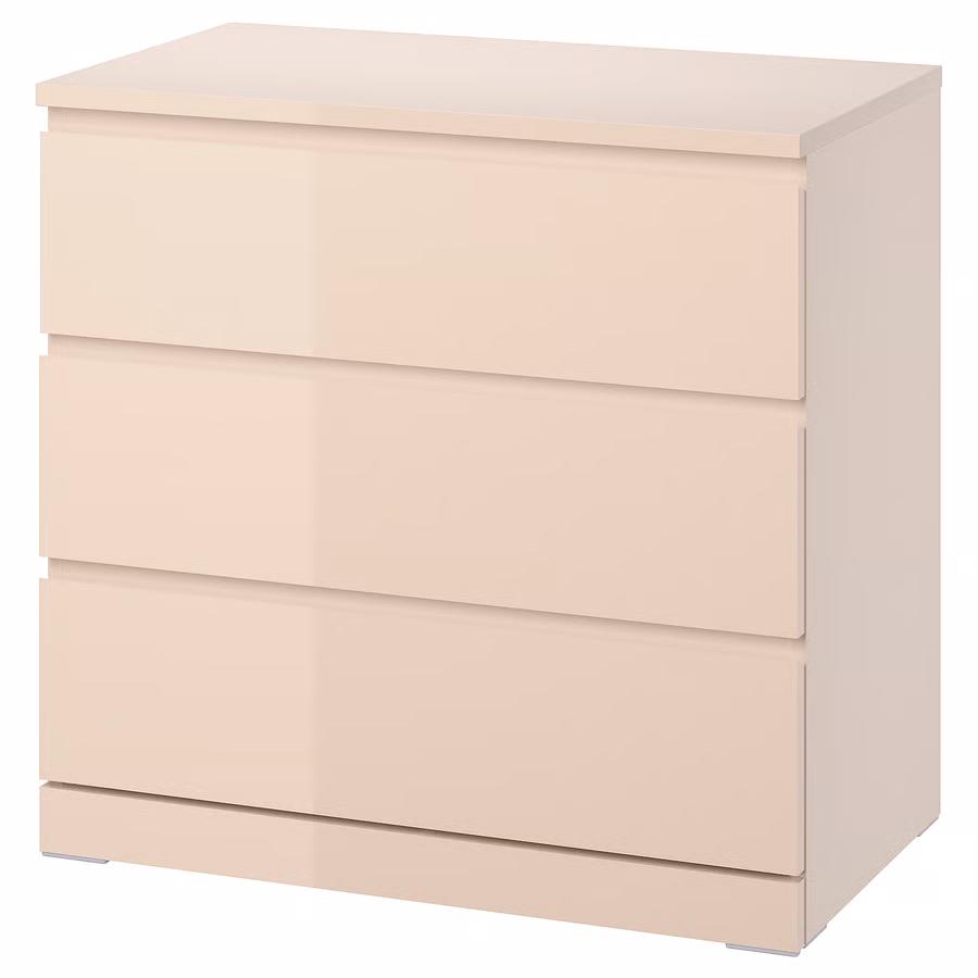 IKEA MALM ladekast lichtoranje, Huis en Inrichting, Ophalen, Zo goed als nieuw