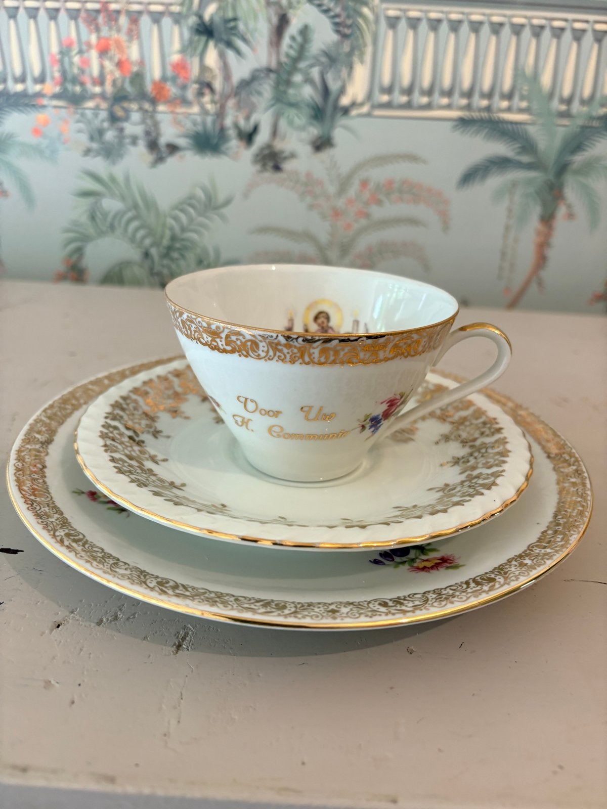 Vintage Communieservies J. Kronester Bavaria (Jaren 50/60), Ophalen of Verzenden