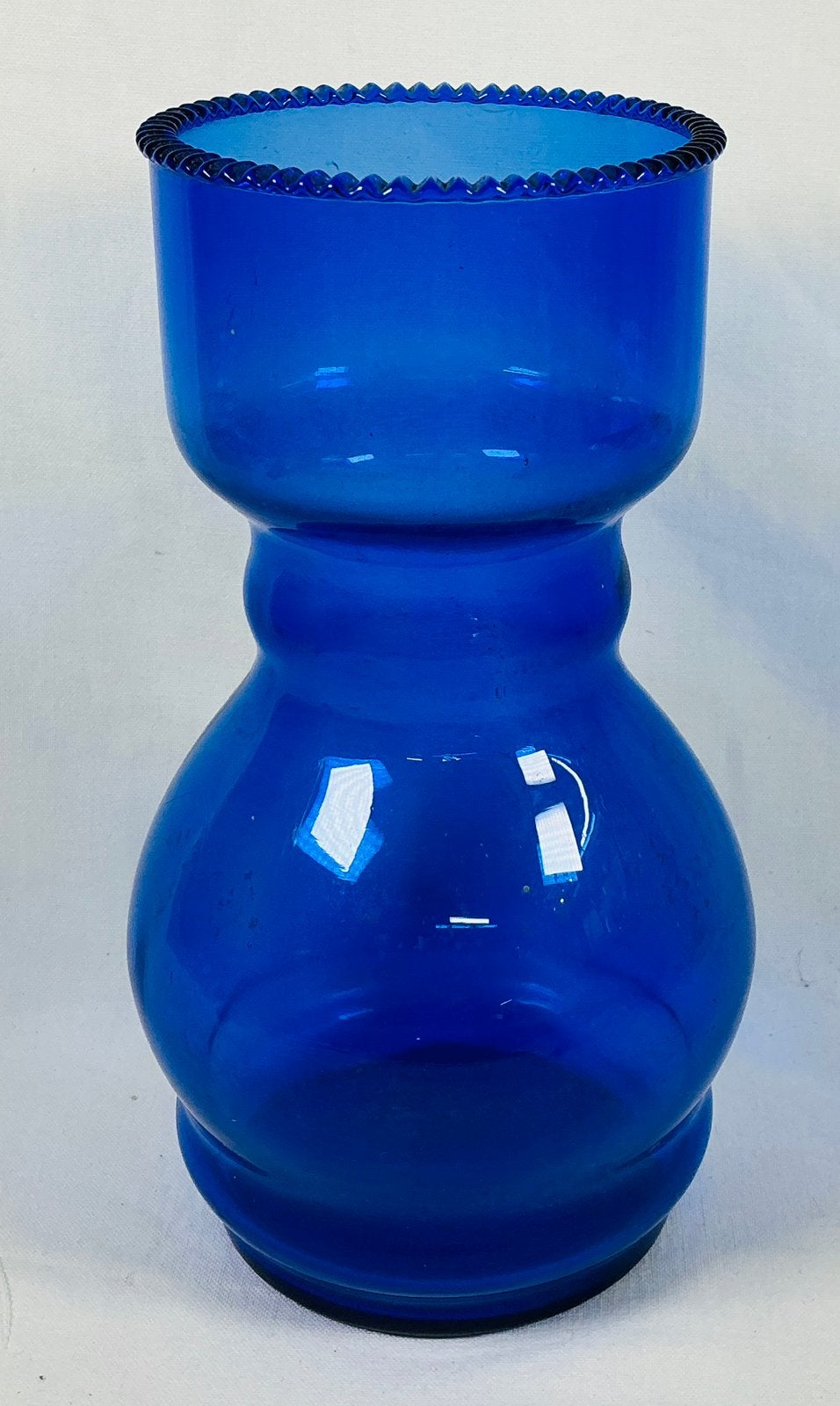 DOYEN Antiek Art Deco design kobalt blauwe glazen vaas, Antiek en Kunst, Verzenden