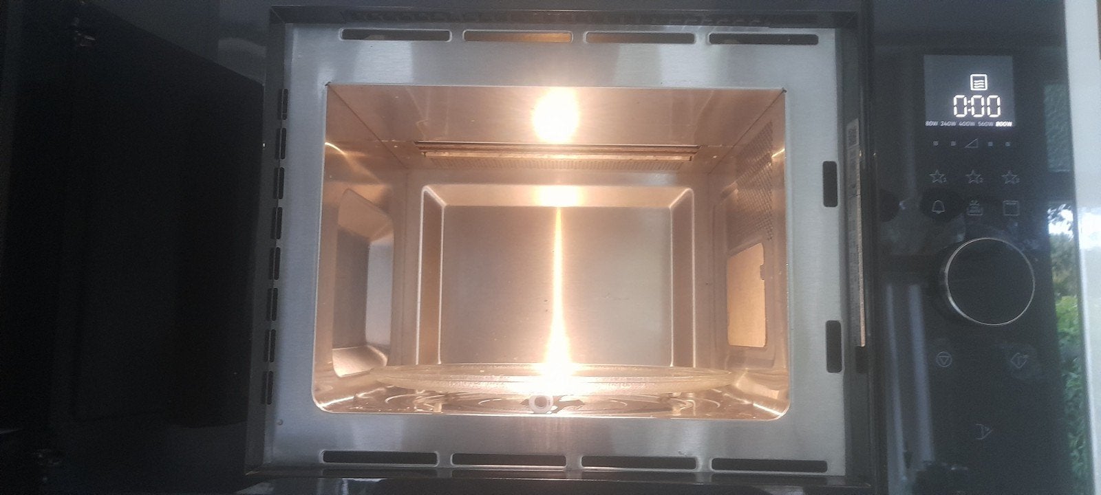 AEG inbouwmagnetron met grill functie 34 x 60 evt met rvs op, Ophalen, Minder dan 45 cm, AEG, 60 cm of meer