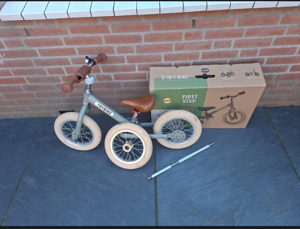 Groene trybike loopfiets, Fietsen en Brommers, Ophalen of Verzenden, Zo goed als nieuw, Minder dan 16 inch, Trybike