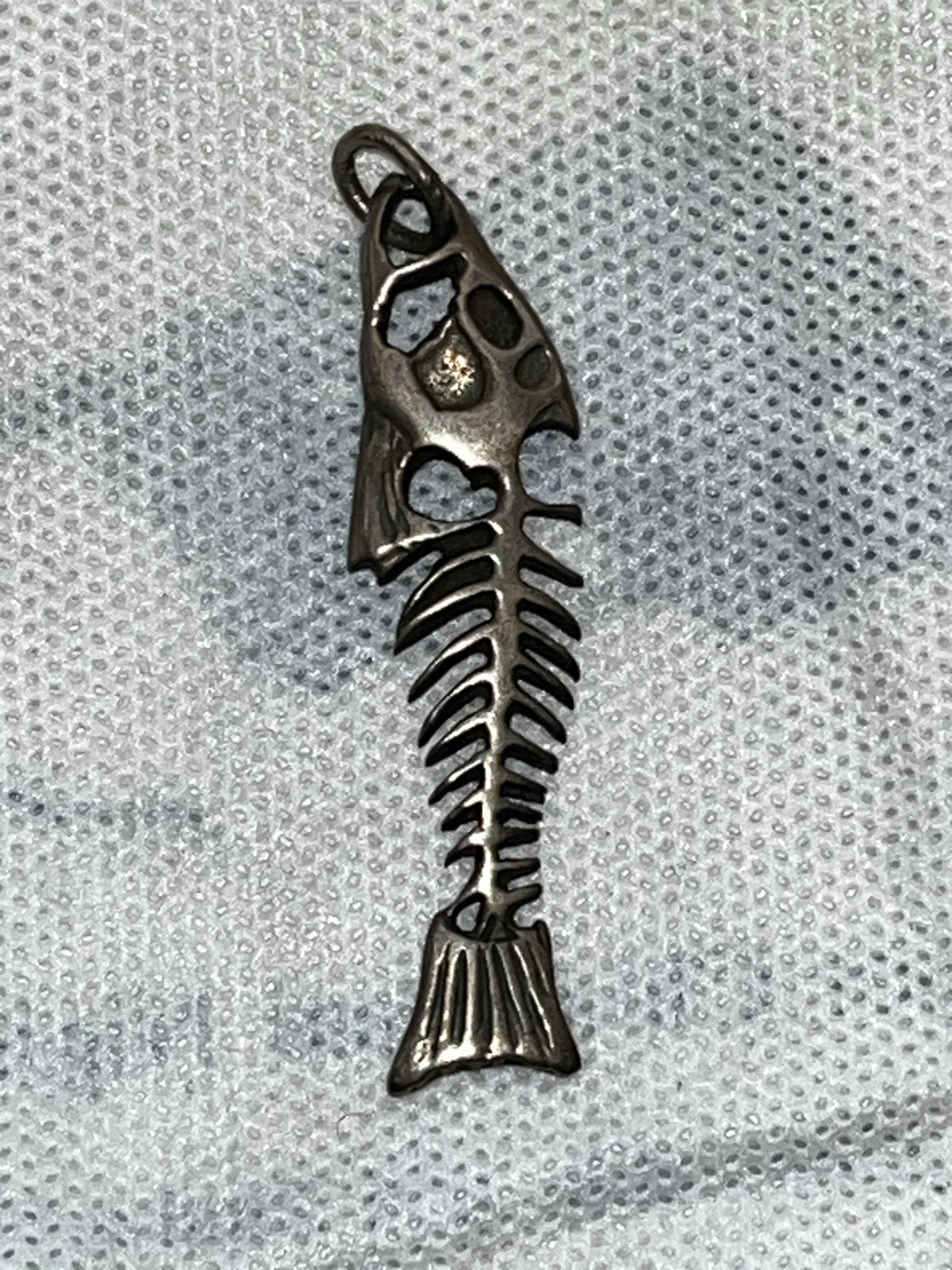 Zilveren vissenbotje hanger, Ophalen, Zo goed als nieuw, Zilver, Dier