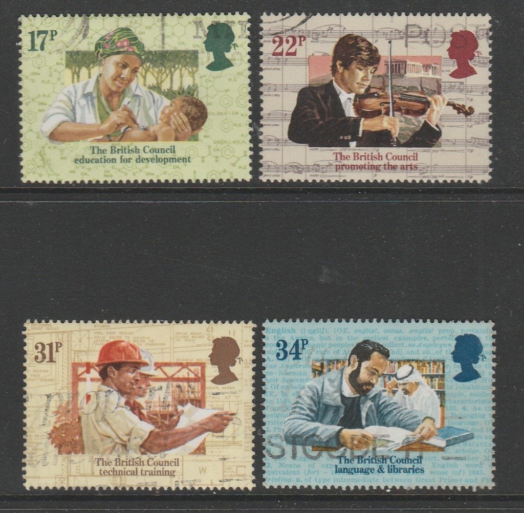 GB - Michelnr 1008-1011 - 50 jaar British Counsil, Verzenden, Gestempeld