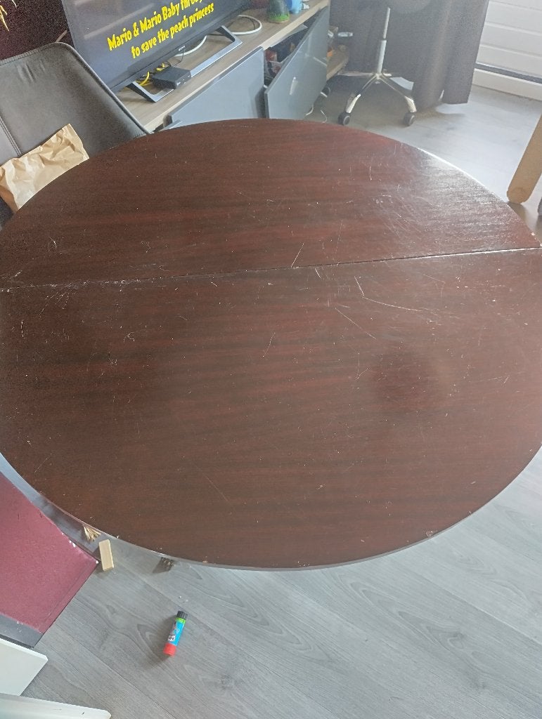 Eettafel uitschuifbare, Huis en Inrichting, Tafels | Eettafels, Ophalen, Gebruikt, 100 tot 150 cm, Rond