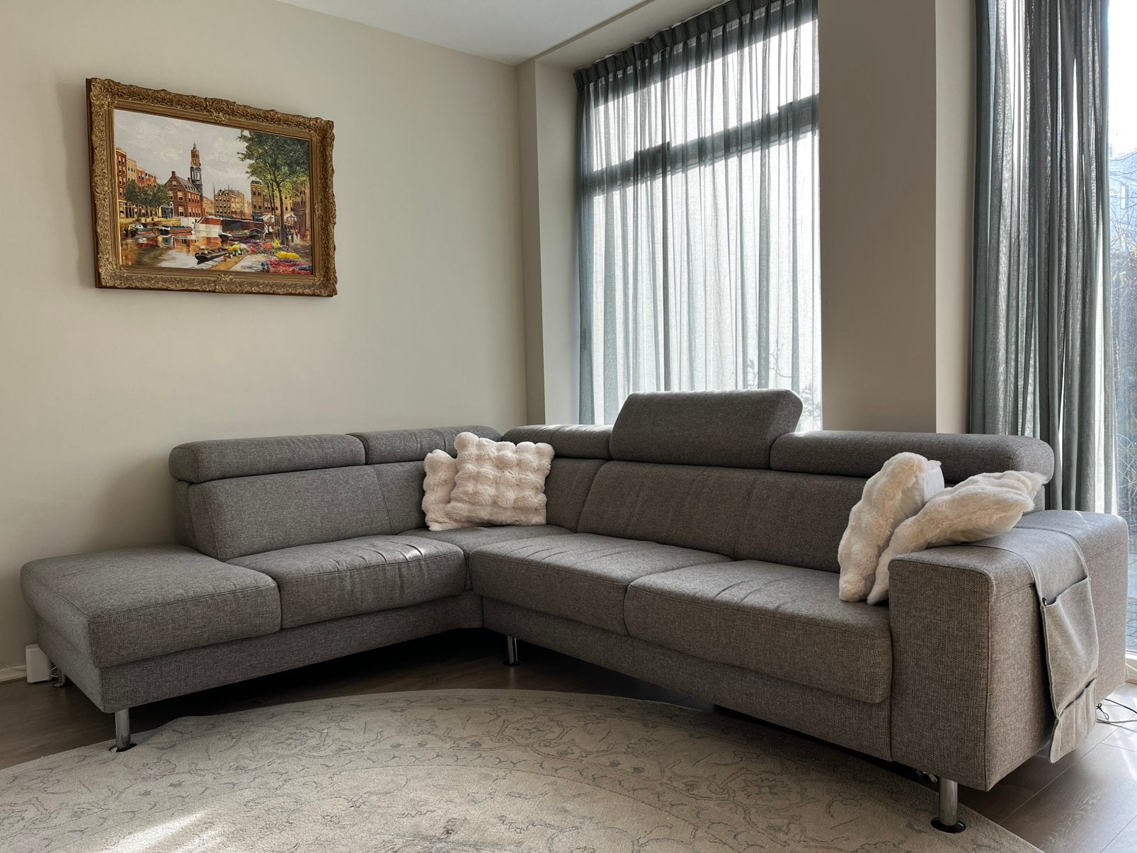 Moderne hoekbank Rigas, Ophalen, 250 tot 300 cm, Hoekbank, 75 tot 100 cm