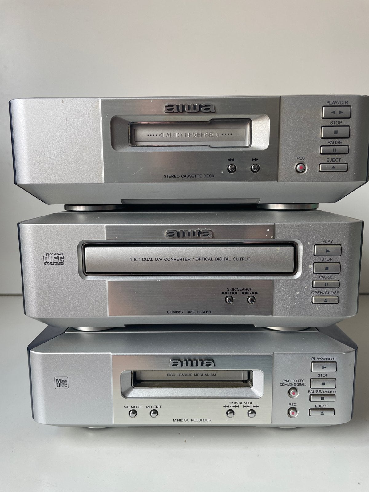 Aiwa Stereo Set: Cassettedeck, CD-speler, Minidisc Recorder, Overige merken, Gebruikt, Cassettedeck, Losse componenten